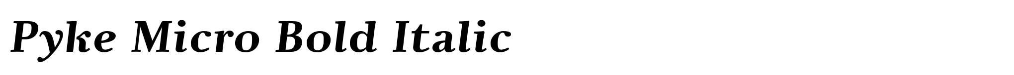 Pyke Micro Bold Italic image